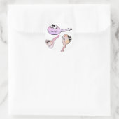 Spermien, sperm, aufkleber, kaulquappen, sticker ラウンドシール (バッグ)