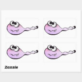 Spermien, sperm, aufkleber, kaulquappen, sticker 長方形シール (シート)