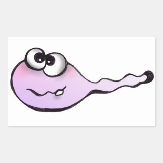 Spermien, sperm, aufkleber, kaulquappen, sticker 長方形シール