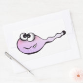 Spermien, sperm, aufkleber, kaulquappen, sticker 長方形シール (封筒)