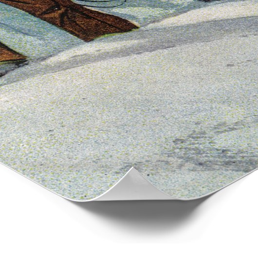 Sperry Glacier足の登山者 ポスター (角)