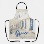 Spetses Greece Apron – Traditional Greek Island エプロン (正面)