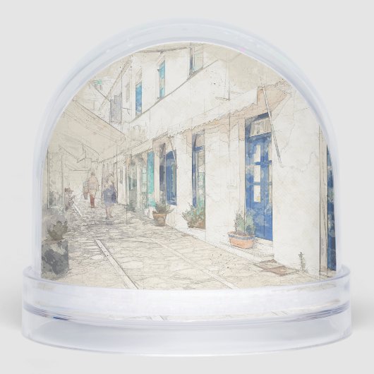 Spetses Greece Traditional Street Scene (正面)