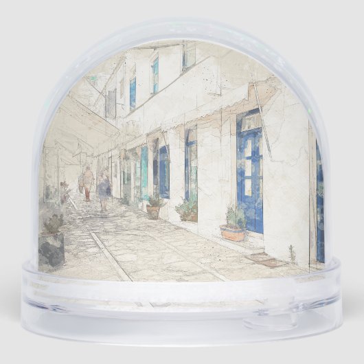 Spetses Greece Traditional Street Scene  (裏面)