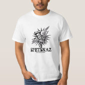 Spetsnazのスカルのカッコいいの軍のTシャツのデザイン Tシャツ (正面)