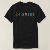 SPFは私のBFFSkin 気に SunプロテクターファクターDermat Tシャツ (デザイン正面)