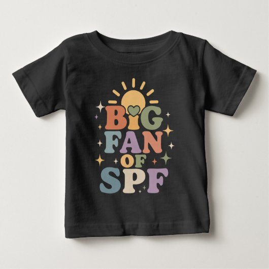 SPF大好き 夏の日焼け対策 ベビーTシャツ (正面)