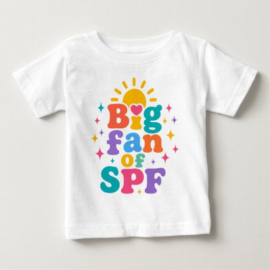 SPF大好き 夏の紫外線対策 ベビーTシャツ (正面)