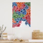 Spheresapape circlesの絵画プリントポスターアート ポスター (キッチン)