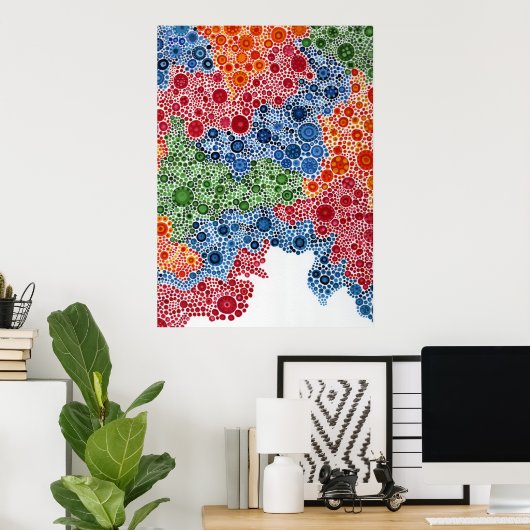 Spheresapape circlesの絵画プリントポスターアート ポスター (ホームオフィス)