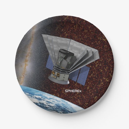 SPHEREx銀河系ハンター宇宙船 ペーパープレート (正面)