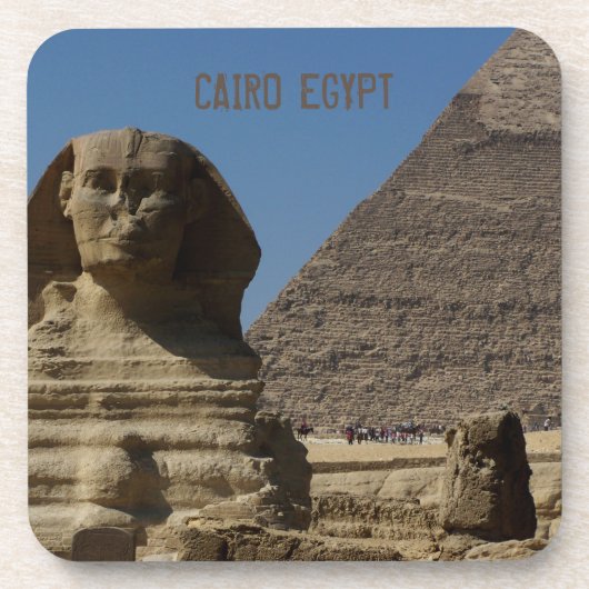Sphinx and Pyramids at Cairo Egypt Souvenir コースター (正面)