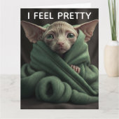 SPHINX CAT FUNNY BIRTHDAY GREETING CARD カード (正面)