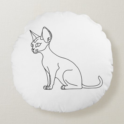 sphinx cat round cushion ラウンドクッション (正面)