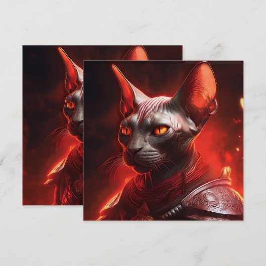 Sphinx Cat Warrior From Another Galaxy 招待状 (正面/裏面)