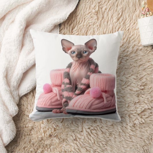 sphinx kitten with socks クッション (ブランケット)