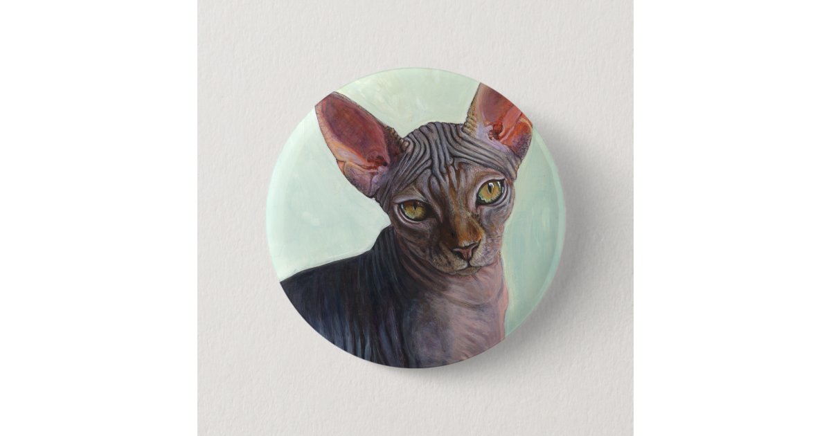 Sphynxのスフィンクス猫猫sunitha 缶バッジ Zazzle Co Jp