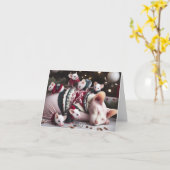 Sphynxおもしろいクリスマスカード カード (黄色い花)