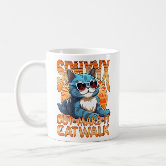 Sphynxがキャットウォークに コーヒーマグカップ (左)