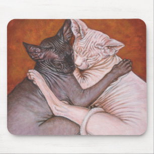 Sphynxのスフィンクス猫猫の昼寝の時間マウスパッド マウスパッド