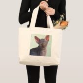 Sphynxのスフィンクス猫猫Sunitha ラージトートバッグ (正面(商品))