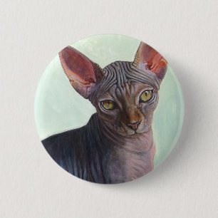 Sphynxのスフィンクス猫猫Sunitha 缶バッジ