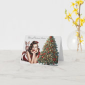 Sphynxキャットアダルトクリスマスカード カード (黄色い花)