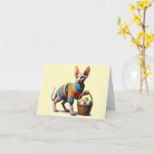 Sphynxダウンロード可能なイースターカード カード (黄色い花)