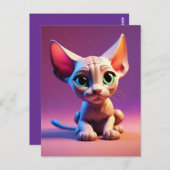 SPHYNXヘアレスキャットキットポストカード ポストカード (正面/裏面)