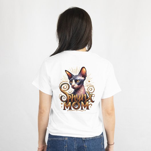 Sphynxママ猫好き女子ファッションTシャツ Tシャツ