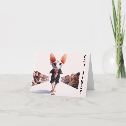 Sphynxランウェイモデルグリーティングカード カード (正面)