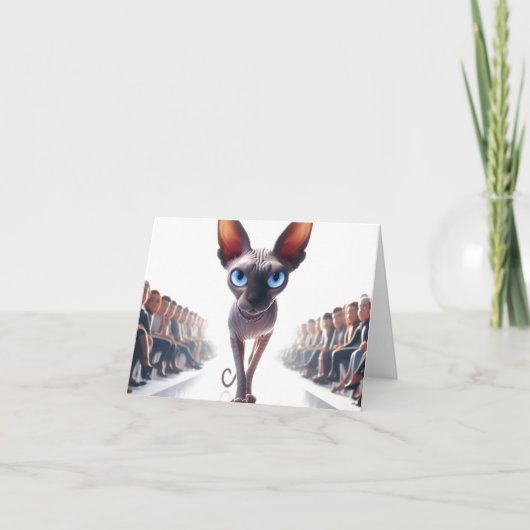 Sphynx任意の大事な行事グリーティングカード カード (正面)