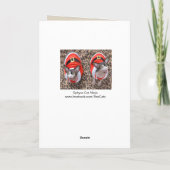 Sphynx猫のサンタのクリスマス カード (裏面)