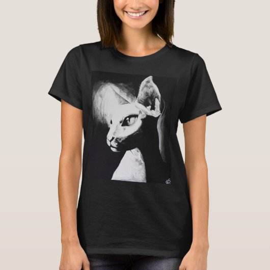 Sphynx猫の元の芸術のワイシャツ Tシャツ (正面)