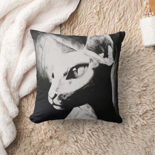 Sphynx猫の元の芸術の装飾用クッション クッション (ブランケット)