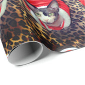 Sphynx猫の忍者のサンタのクリスマス ラッピングペーパー (ロールコーナー)