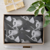 Sphynx猫の毛のない子猫ペット白黒の芸術 薄葉紙 (ギフト)