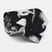 Sphynx猫の白黒のコントラストの子猫のポートレートの芸術 ネクタイ (ロール)