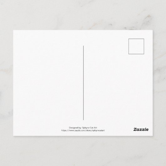 Sphynx猫はがき聖パトリックの日アイルランド ポストカード (裏面)