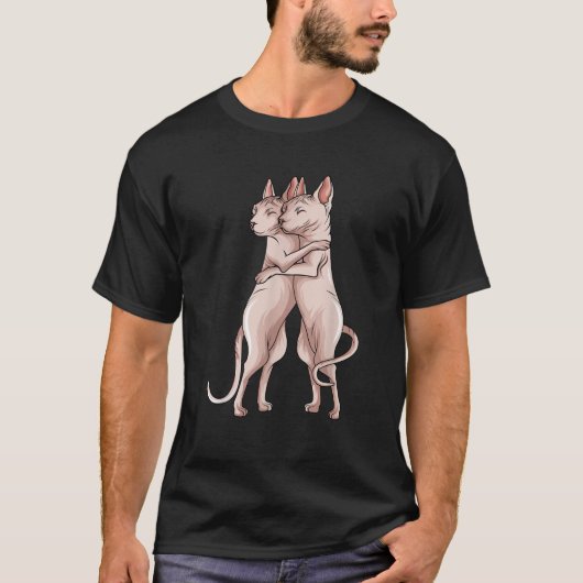 Sphynx猫スフィンクス髪なし猫好きオーナーT Shir Tシャツ (正面)