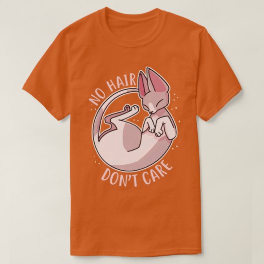 Sphynx猫ノヘアドント Tシャツ (デザイン正面)