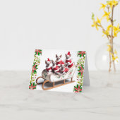 Sphynx猫ファミリークリスマスカード カード (黄色い花)