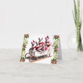 Sphynx猫ファミリークリスマスカード カード (正面)