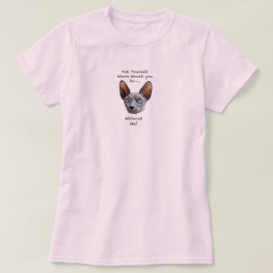 Sphynx猫手描きデジタルアート Tシャツ