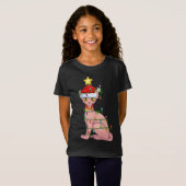 Sphynx猫照明クリスマスツリーマッチングスフィンクス猫 Tシャツ (正面フル)