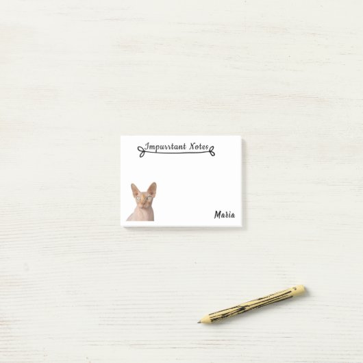 Sphynx猫 ポストイット (デスク上)