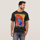 Sphynx猫#1の暗闇のTシャツ Tシャツ (正面フル)