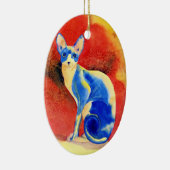 Sphynx猫#3 セラミックオーナメント (右)