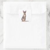 Sphynx （7ヶ月）座って スクエアシール (バッグ)