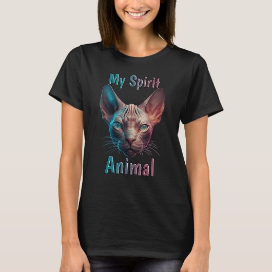 Sphynx Catは私の霊性動物毛なし猫ママDa Tシャツ (正面)